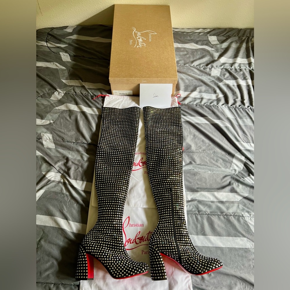 Christian Louboutin Jane Botta Alta Strass Boum Size IT41